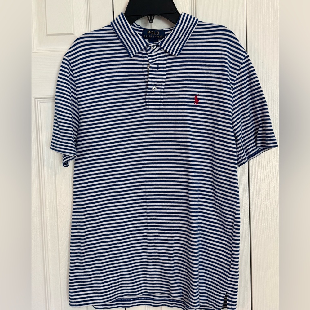 Polo by Ralph Blue & White Striped Polo